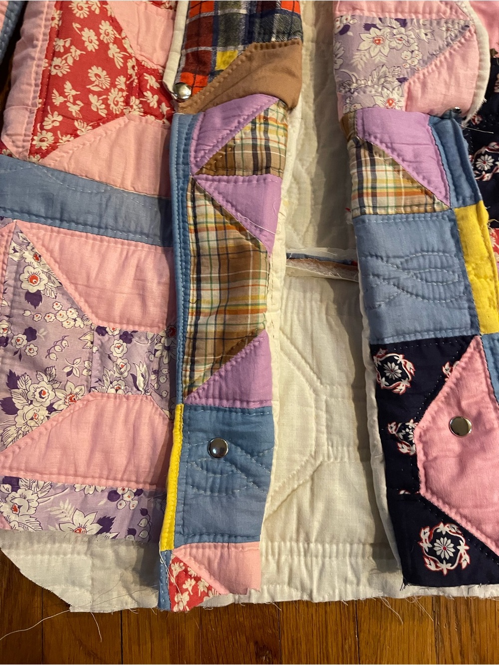 Handmade Patchwork Quilted Jacket - Multicolor - Picture 3 of 10